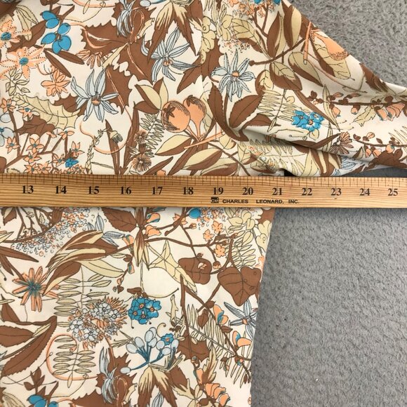 Vintage 1960s Women's LADY ARROW Floral Print Shirt size M - Picture 6 of 8